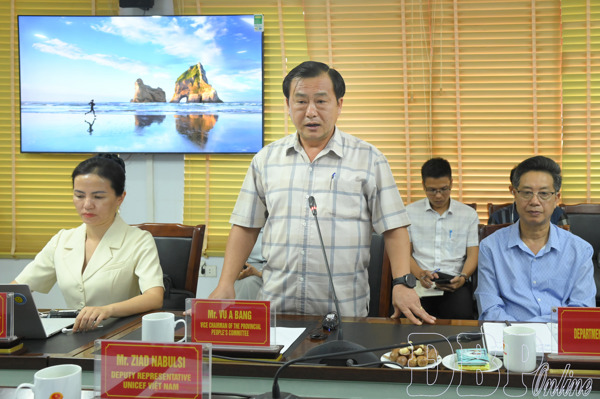 UBND tỉnh Điện Biên làm việc với các đoàn công tác về nước sạch và vệ sinh môi trường